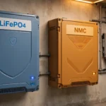 LiFePO4 vs NMC solar batteries side by side in a Pakistani home battery room